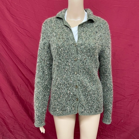 Christopher & Banks Sweaters - Christopher & Banks Hand Crochet Mohair Wool Blend Cardigan Size Medium